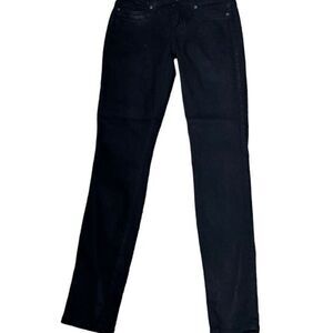 Rich & Skinny Black Croc Polished Cotton Skinny Jeans Size 25